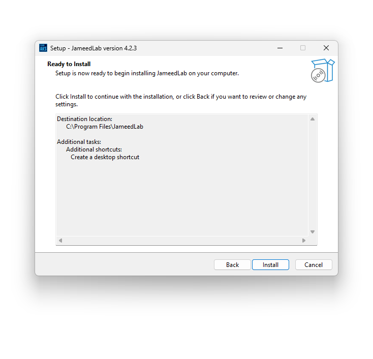 Fig. 16: Click Next - Accept Shortcut