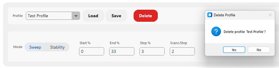 Fig. 62: Delete Confirmation - Custom Profile