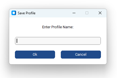 Fig. 129: Profile Name Dialog